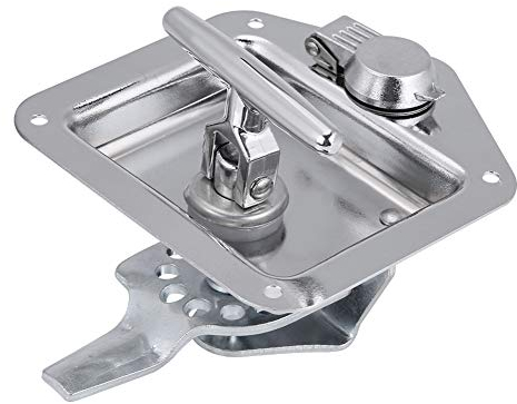 LKW-Schloss in T-Form, Edelstahl-Klappgriff in T-Form, Werkzeugkasten-Schlüssel-Kit für LKW-Anhängerverriegelung, Paddelschloss, 12,5 * 12,2 Cm / 4,9 * 4,8 Zoll