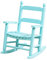 MYLW Schaukelstuhl Schaukelstuhl aus Holz für 2 4 6 7 Jahre alte Kinder, Kinderwippe mit Armlehne, Veranda Schlafzimmer Wohnzimmer Garten Kindergarten (Color : Blue)