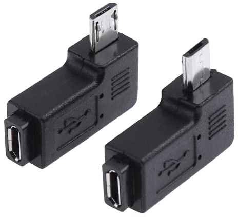 2 Pz/Lotto 90 gradi USB ad angolo sinistro e destro micro 5 pin femmina a micro USB maschio adattatore dati a mini connettore USB presa micro USB professionale e alla moda
