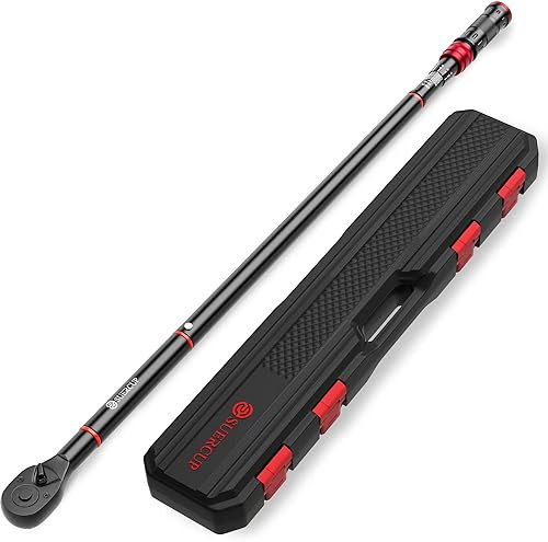 SUERCUP 3/4-inch Drive Click Torque Wrench, 100-850ft.lb/135.5-1151.8Nm Dual-Direction Adjustable 48 tooth, ±3% High Accuracy Torque Wrench with Buckle for Car/Truck Maintenance and Product Assembly