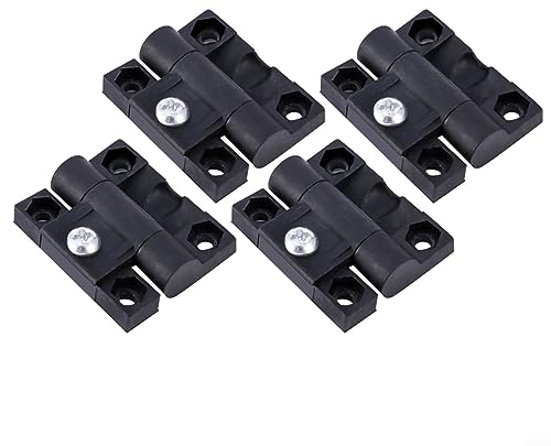 Bisagras traseras plegables de acero inoxidable de 4 piezas de repuesto de bisagra de torsión ajustable para gabinete puerta cajón negro 180 grados bisagras de mesa plegable