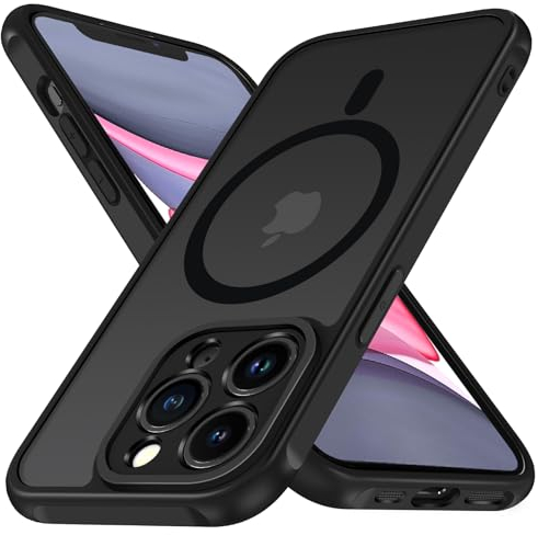 iVoler Cover Magnetica per iPhone 11 Pro Max 6.5 Pollici, [Compatibile con MagSafe] [Protezione Antiurto di Grado Militare] Custodia Traslucida Opaca Posteriore Sottile Silicone Protettiva Case