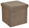 Home Republic Storage Ottoman, Padded Foldable Bench, Chest with Lid, Perfect for Bedroom, Hallway, Living Room (38x38cms, Boucle Beige)