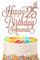 Personalised Happy Birthday Glitter Cake Topper Customised with Any Name & Any Age Party Cake Decoration for 1st 10th 13th 16th 18th 20th 21st 30th 40th 50th 60th 70th 80th (Dark Rosegold)