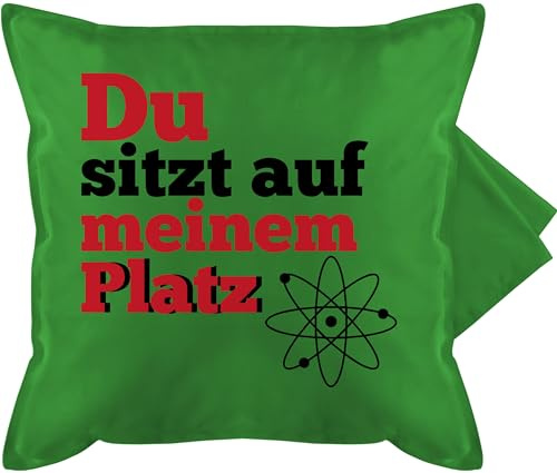 Shirtracer Kissenbezug - Statement Kissen mit Sprüchen - Du sitzt auf Meinem Platz - 50 x 50 cm - Grün - sofakissen kissenhülle sprüche Spruch Mein kuschelkissen frechem Pillows with Quotes spruechen