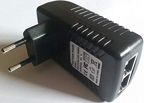 Cargador ESP Chargeur Secteur Bloc d'alimentation 12V 1A 1000mA PoE Compatible avec Remplacement pour LAN Caméra IP Téléphone Switch Ethernet CCTV Câble Adaptateur Prise Pièces de Rechange
