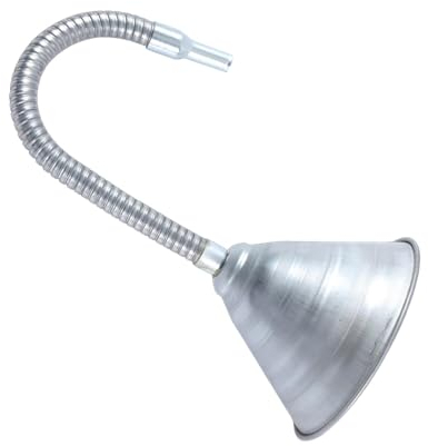 Dickly Oil Funnel Metal Funnel Iron Bendable Spout Funnel Long Neck Funnel for Vehicles Fuel