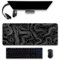 Tapis de Souris Topographique Blanc,700x400x3mm XXL Tapis de Souris de Jeu,Tapis de Souris Antidérapant et Imperméable avec Bords Cousus,Surface Spéciale Améliore la Vitesse et la Précision