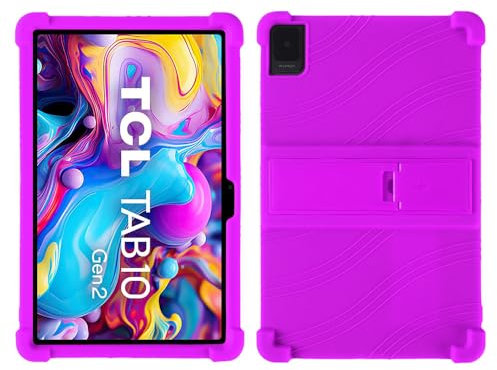 YIFENGXING Custodie rigide per TCL TAB 10 Gen2 Tavoletta 10.4 pollici Pezzo Unico Morbido Silicone Custodia con Supporto Protezione Ultra Sottile Custodia (Viola)