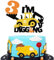 Construction 3rd Birthday Cake Topper, Excavator Bulldozer Road Roller Truck, Engineering Themed Party Supplies Decoration, for Boys