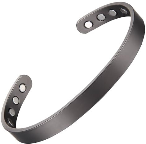 MagEnergy Kupferarmband für Damen und Herren, 99,9 % reines Kupfer, Armreif, verstellbar, mit 8 Magneten, 17.5 centimeters, Kupfer