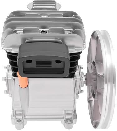 Compresseur d'air comprimé - Tête de compresseur d'air avec 2 cylindres - Tête de compresseur d'air avec poulie max. 10 bar - Pour les industries telles que l'électronique, l'ingénierie, la