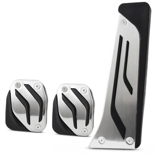 Bremspedalabdeckung Für 3 5 Series E30 E32 E34 E36 E38 E39 E46 E87 E90 E91 X5 X3 Z3 MT/AT Pedal Pads Abdeckung Aufkleber Auto Styling Auto Zubehör Edelstahl Pedale Kappen(3 Pcs MT)