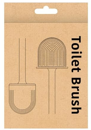 PARODI & PARODI - Brosse Toilettes WC Démontable, Brosse WC Suspendu et Crochet Adhésif Montage Mural/Sol, Balai Toilette Hauteur 36,7, Accessoires Salle de Bain et Camping, Balayette Petite et Légère