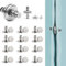 JAONLD 24 Pièces Aimant pour Rideaux, Argent Pince à Rideaux, Amovible Poids Magnétiques pour Rideaux, pour Chambre, Salon, Salle à Manger, Salle de Bain, Cuisine, Bureau