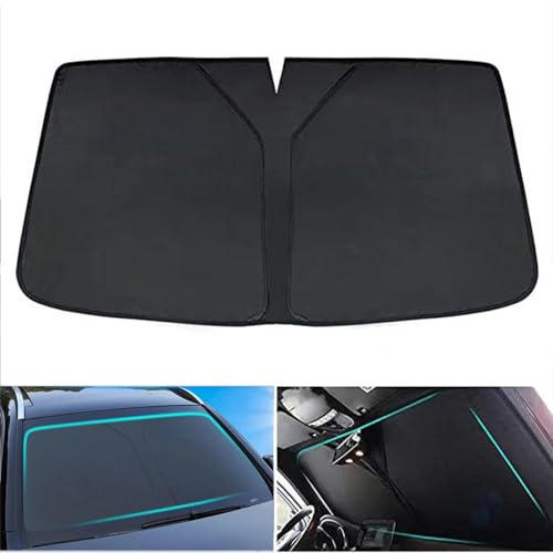 ROROGUSO Compatible con Kia Carens RP 2013-2020, Parasol para Parabrisas de Coche, Parasol Plegable de Doble Cara para Parabrisas Delantero, Interior de automóvil