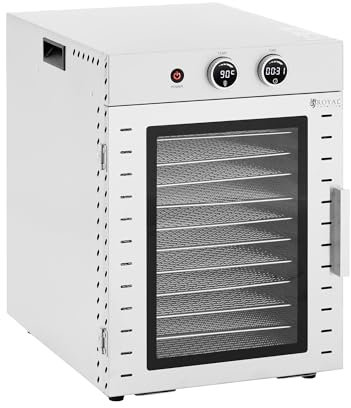 Royal Catering Essiccatore per alimenti 1000 W 12 ripiani 40 l Essiccatore alimentare Essiccatore frutta e verdura Essiccatore funghi Essiccatori professionali per alimenti