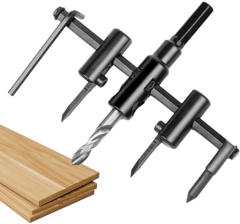 Verstellbare Lochsäge, verstellbarer Lochschneider | Kreislochsäge 40-120 mm - Flugzeugtyp, verstellbar, Holzkreis-Lochsäge, Bohrer, Kreisschneider, Werkzeug