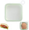 CLKE Silicone Sandwich Toast Bento Box, Portable Student Office Lunch Box, Reusable Sandwich Container Household Bento Box, Sandwich Lunch Box or Picnic,School,Office(Green)