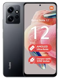 Xiaomi REDMI Note 12 4 64GO Gris, Ecran de 6.7'', Smartphone Débloqué, Batterie mAh 5000, Mémoire ROM 64 GO,RAM 4 GO, Android 13, Processeur Snapdragon 685 Gravure en 6nm (Reconditionné)