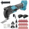 Cordless Oscillating Multi-Tool with 2 * 3.0 AH Battery, Brushless Motor,6 Speed Variable 23 Accessories for Removal Scraping Cutting Polishing, Sanding, Compatible with Makita 18V Batteries