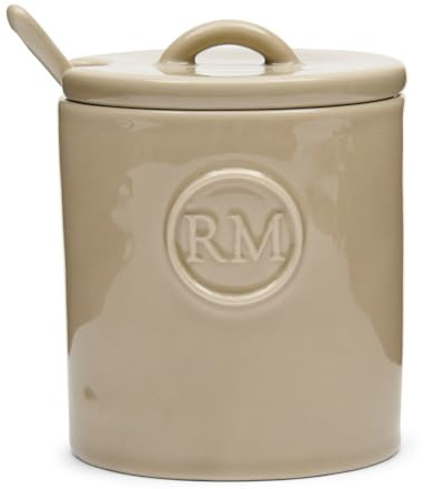 Rivièra Maison - Portofino Zuckerbehälter, Beige, Steinzeug
