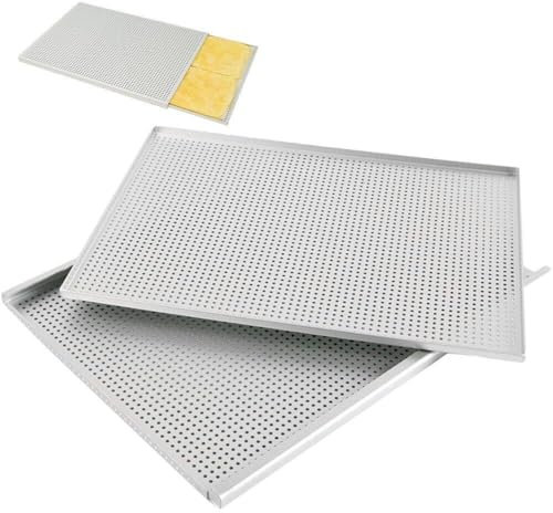 Teglia forata per pasticceria perfetta, teglia antiaderente a due strati, 30 x 40 cm, ideale per croissant, biscotti e pane