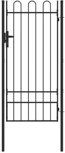 vidaXL Zauntor BOXTEL 103 x 250 cm Pulverbeschichteter Stahl Grau