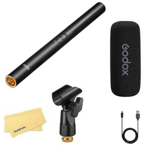 GODOX VDS-M3 Multi-Functional Supercardioid Condenser Shotgun Microphone,USB Interface,270° Adjustable Bracket,for 220h Recording Time