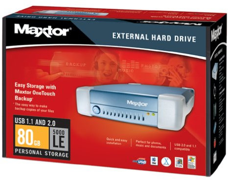 Maxtor Personal Storage 5000LE - Hard drive - 80 GB - external - Hi-Speed USB - 5400 rpm - buffer: 2 MB