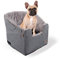 K&H Pet Products Bucket Booster Dog Car Seat With Seat Belt, Washable for Small to Medium Dogs, 2 Safety Leashes, Gray