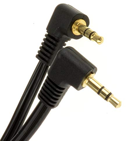 3,5 mm Deux Droit Angle Mâle Jack vers Jack Stéréo l'audio câble 0,5 m 50 cm [0.5 mètre/0,5m]