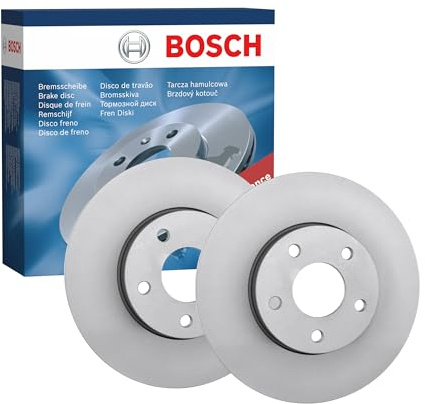 Bosch BD1051 Brake Disc Set - 278 mm - Front Axle - 1 Set of 2 Discs | Vented Coated Discs - ECE-R90 Certified - Great Cooling, Advanced Corrosion Protection