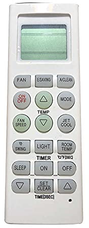 LG PQWRHQ0FDB - Mando a Distancia inalámbrico IR con Botones (Aire Acondicionado, inalámbrico, Botones, Pantalla integrada, Color Blanco)