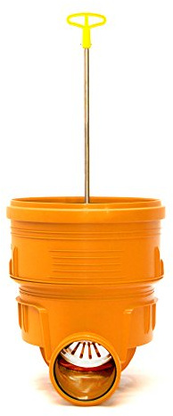 Puits de controle avec clapet anti-retour diam 1x400,2x160 mm.