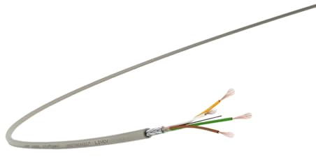Lapp 10 Meter 0034702 LiYCY geschirmte Steuerleitung 2x0,75 mm² I PVC Datenleitung grau I LED Verbindungsleitung I Steuerkabel 2 adrig für Schaltschränke