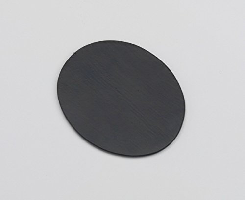 Kerzenteller Flachteller Oval Alu gebürstet schwarz 10 x 8 cm ideal für Ovalkerzen, Ellipsenkerzen, Taufkerzen, Hochzeitskerzen, Trauerkerzen