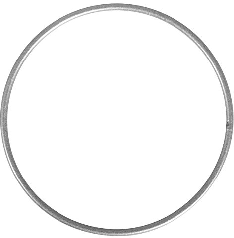 RAYHER HOBBY RAYHER HOBBY Rayher 2505022 Metallring, silber beschichtet, 10 cm ø, Stärke ca. 3 mm, Drahtring zum Basteln, für Wickeltechnik, Traumfänger Ring, Makramee Ring, Floristik