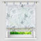 Heichkell Transparente Raffrollos mit Blumen Druck Raffrollo mit Schlaufen Voile Raffgardine weiß Gardine Bedruckt H×B 140×140 cm