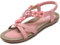 Acfoda Sandali Donna Estive Comodi Ortopedico Strass Bohemia Infradito da Spiaggia Bassi Flip Flop Eleganti Scarpe Rosa 43