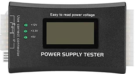 Computer PC Power Supply Tester, Portable Computer Power Tester with LCD Displays, 20/24 4/6/8 Pin Power Supply Tester For ATX, BTX, ITX, TFX Connectors