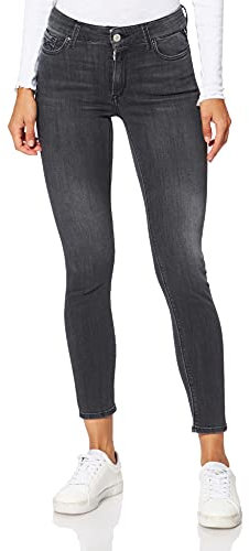 Replay Damen Jeans Luzien Skinny-Fit mit Power Stretch, Dark Grey 097 (Grau), 27W / 28L
