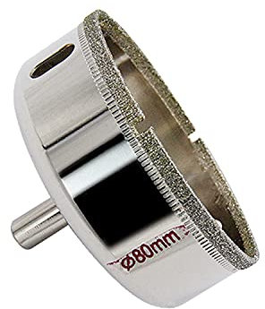 Diamond Hole Saw 80mm,LAIWEI Glass Drill Bits,Porcelain Drill Bits,Granite Drill Bits,Marble Drill Bits,Electric Drill Bits,Ceramic Drill Bits,Cutting Diameter(3-5/32”(80mm))