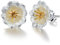 ✦ Geschenke für Frauen ✦Springlight Ohrringe Silber 925 Ohrstecker Wild Rose Blume Ohrstecker Ohrringe Handmade Schmuck Damen Jugendweihe Geschenke Mädchen.(Silber)