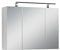 byLIVING Spiegelschrank Spree matt weiß mit Spiegeltüren Hängeschrank mit Soft-Close-Funktion Inkl. LED-Beleuchtung Badschrank mit Stecker- und Schalterdose B 80, H 60, T 20 cm