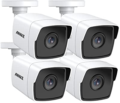 ANNKE 4PCS 5MP Outdoor Überwachungskamera Set Außen CCTV Kamera Set 4 Full HD 5MP Sicherheitskamera für Überwachungssystem, Nachtsicht EXIR 100ft / 30m für 24/7-Abdeckung