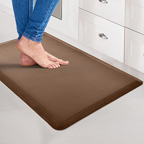 Art3d Anti-Ermüdungsmatte Komfortmatte gepolsterte Küchenmatte rutschfestes Schaumstoff-Komfortkissen für Stehpult Büro oder Garageboden 71 x 44 x 1,2 cm Braun