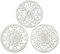 Extra Thick Silicone Trivet Mat for Hot Dishes, Hot Pots and Pans, Pot Holder, Hot Pad to Portect Your Table and Countertop, Kitchen Decor and Accessories,White, Set of 3