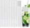 Lot de 10 Paille en Verre Transparente avec 3 Brosses, Verre Paille Bubble Tea Reutilisable de 10mm Large, Pailles en Verre de 15cm pour Bubble Tea, Smoothie, Cocktail, Jus, Eau claire
