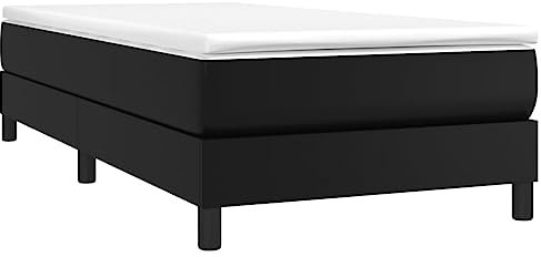 vidaXL Cadre de lit sans Matelas Noir 90x190 cm Similicuir